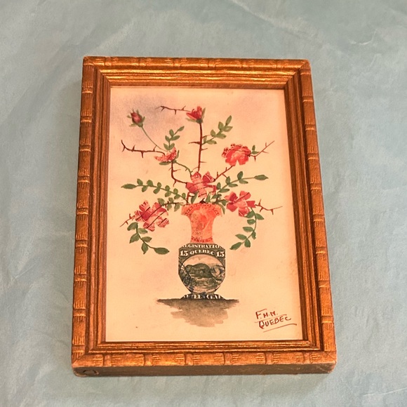 Franciscaines Missionnaires de Marie Quebec Framed Art Collage Ginger Jar Floral - Picture 8 of 9